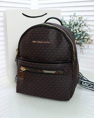 
Перед вами люксовый женский рюкзак Michael Kors брендовый рюкзак в коричневом ц. . фото 2