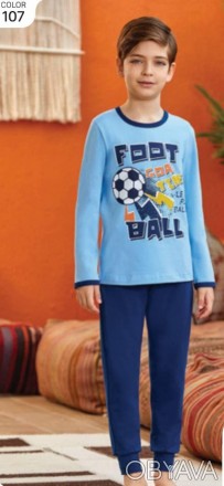Піжама для хлопчика Арт. 9796-107 бірюзова з синім
Склад: 95% бавовна 5% еластан. . фото 1