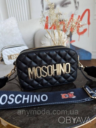 Жіноча сумка Moschino ? Виготовлена з якісної екошкіри, прикрашена фірмовим лого. . фото 1