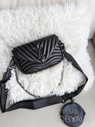 ✨Усіми улюблена Louis Vuitton жіноча ✨ 
Цвет:
чорний матовий
- Матеріал: екошкір. . фото 1