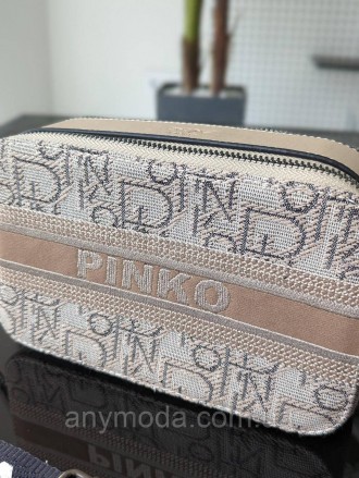 Жіноча сумка Pinko ? Виготовлена з якісної екошкіри та текстилю, прикрашена фірм. . фото 3