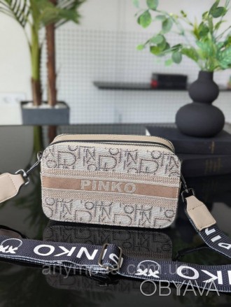 Жіноча сумка Pinko ? Виготовлена з якісної екошкіри та текстилю, прикрашена фірм. . фото 1