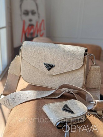 ✨Новинка ✨ 
 
Брендова сумка жіноча клатч Prada, досить містка та зручна, через . . фото 1
