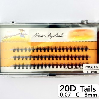 
Безвузелкові пучкові вії Nesura Tails 20D вигин C
 
Сьогодні нарощування вій пу. . фото 5