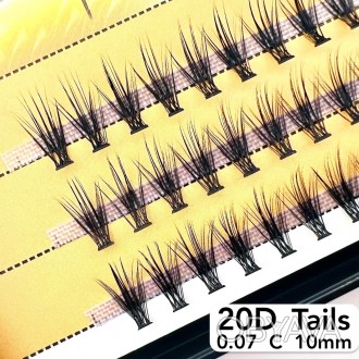 
Безвузелкові пучкові вії Nesura Tails 20D вигин C
 
Сьогодні нарощування вій пу. . фото 1