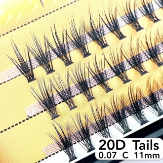 
Безвузелкові пучкові вії Nesura Tails 20D вигин C
 
Сьогодні нарощування вій пу. . фото 2