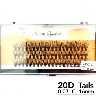 
Безвузелкові пучкові вії Nesura Tails 20D вигин C
 
Сьогодні нарощування вій пу. . фото 5