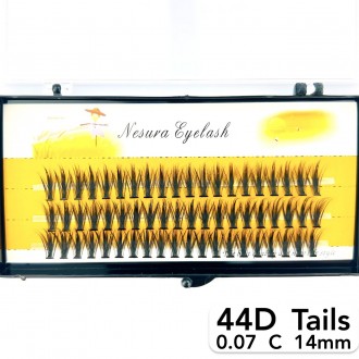 
Безвузелкові пучкові вії Nesura Tails 44D Хвости
 
Сьогодні нарощування вій пуч. . фото 4