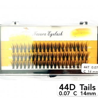 
Безвузелкові пучкові вії Nesura Tails 44D Хвости
 
Сьогодні нарощування вій пуч. . фото 5