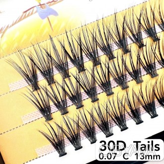 
Безвузелкові пучкові вії Nesura Tails 30D вигин C
 
Сьогодні нарощування вій пу. . фото 1