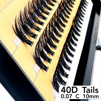 
Безузелковые пучковые ресницы Nesura Tails 40D изгиб C
 
Сегодня наращивание ре. . фото 3