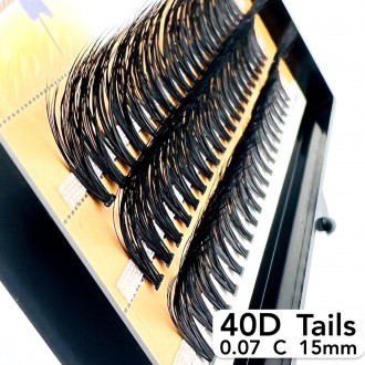 
Безузелковые пучковые ресницы Nesura Tails 40D изгиб C
 
Сегодня наращивание ре. . фото 3