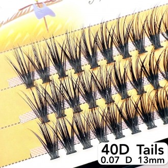 
Безузелковые пучковые ресницы Nesura Tails 40D изгиб D
 
Сегодня наращивание ре. . фото 2