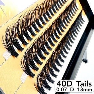 
Безузелковые пучковые ресницы Nesura Tails 40D изгиб D
 
Сегодня наращивание ре. . фото 3