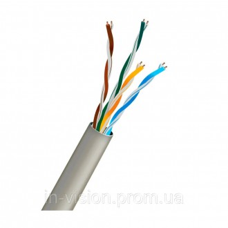 Кабель вита пара UTP CAT5E CU 0.5 PVC Indoor Kraft Light gray 305m (33-00016). Переяслав-Хмельницкий. фото 1 Кабель вита пара UTP CAT5E CU 0.5 PVC Indoor Kraft Light gray 305m (33-00016). Переяслав-Хмельницкий. фото 1