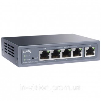 Гігабітний VPN-маршрутизатор; 1 гігабітний порт WAN, 1 гігабітний порт LAN, 3 гі. . фото 4
