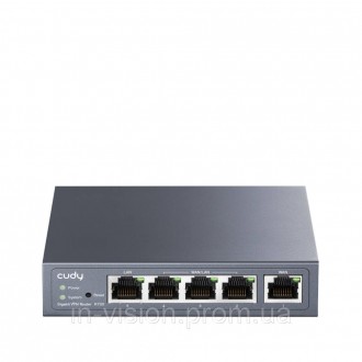 Гігабітний VPN-маршрутизатор; 1 гігабітний порт WAN, 1 гігабітний порт LAN, 3 гі. . фото 3