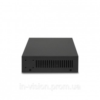 10-портовий PoE-комутатор з 8-портами PoE 100Mб + 1 порт TP/SFP Uplink + 1 порт . . фото 4