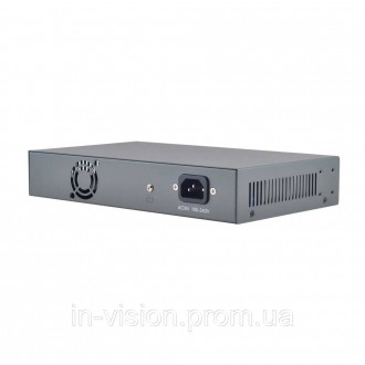 10-портовий РоE-комутатор з 8 портами PoE 100Mб + 2 порти TP/SFP combo gigabit U. . фото 4