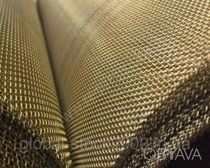 Сетка латунная — это сетка тканого типа, изготовленная из сплавов цветных металл. . фото 1