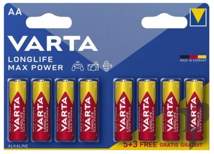 Батарейка щелочная Varta Longlife AA Цена за 8шт.
Щелочные батарейки – это компа. . фото 3