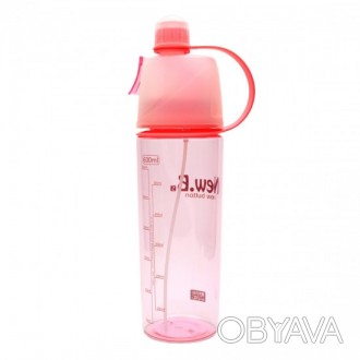 Спортивная бутылка для воды с распылителем New B pink