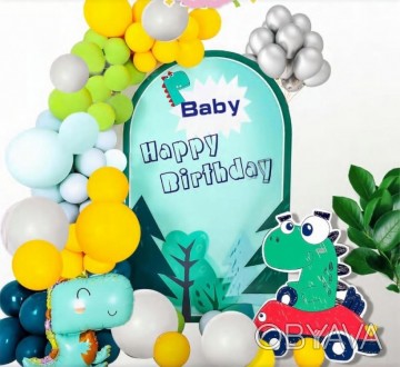 Набор воздушных шаров для фото на день рождения Динозавр
Набор воздушных шаров п. . фото 1