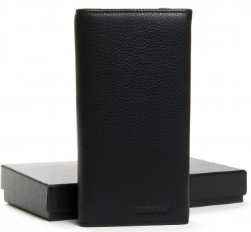 Мужской большой кожаный кошелек Bretton, серия Black Edition. Изготовлен из мягк. . фото 2