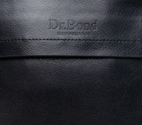 Чоловіча сумка планшет Dr. Bond 206-3 Black. Клапан із натуральної шкіри. Під кл. . фото 5