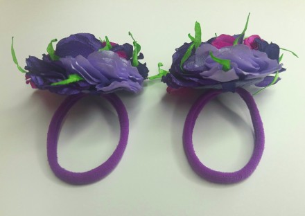 Резиночки для волос с фиолетовыми цветами.
Б/у, но в отличном состоянии.
Ручна. . фото 5