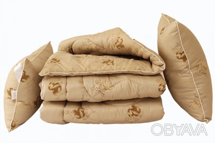 Одеяло гипоаллергенноеРазмер одеяла: 175х215 см.Размер подушки: 70х70 см.Ткань: . . фото 1