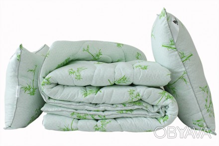 Одеяло гипоаллергенное с подушкамиРазмер одеяла: 175х215 см.Размер подушки: 70х7. . фото 1