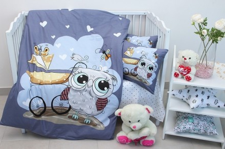 Комплект постільної білизни дитячий у ліжечко Підковдра: 100x140 см
Простирадло:. . фото 2