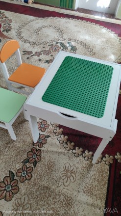 Стол и стулья в отличнейшем состоянии, пользовались 1 раз. Лего Дупло замечатель. . фото 2