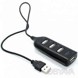 Розгалужувач USB 2.0 хаб 4 порти чорний
USB-розгалужувач – дуже корисна річ, що . . фото 1