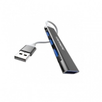 Розгалужувач USB 3.0 хаб 4 порти Black
USB-розгалужувач – дуже корисна річ, що д. . фото 2