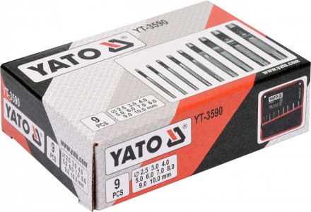Пробійники трубчасті YATO YT-3590 із загартованої вуглецевої сталі з індексом №4. . фото 4