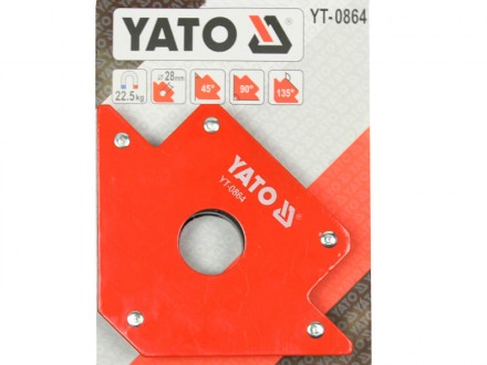 Магнітний куточок YATO YT-0864 виготовлений із сталевого листа та сильних ферито. . фото 4