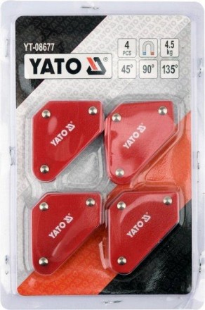 Набір із 4 міні-куточків для магнітного зварювання YATO YT-08677 виготовлених із. . фото 6