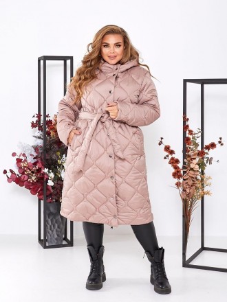 
Зимняя куртка длинная батал с капюшоном женская теплая.
Код 016890
Куртка стега. . фото 2