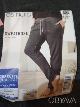 Спортивні штани-джоггери Esmara Німеччина. Теплі із начосом. Дві бічні кишені. У. . фото 1
