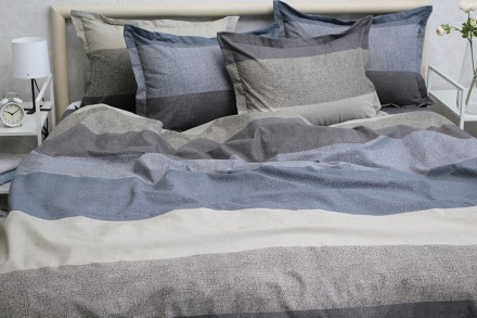 1,5-спальный комплект постельного белья Пододеяльник на молнии 150x220 см Просты. . фото 7