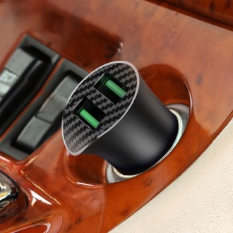Z39 Farsighted автомобільний зарядний пристрій із двома USB QC3.0, 18W підтримка. . фото 5