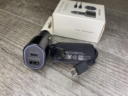 Автомобільний зарядний пристрій для Samsung 45W
Характеристики:
Порт USB Type-C . . фото 3
