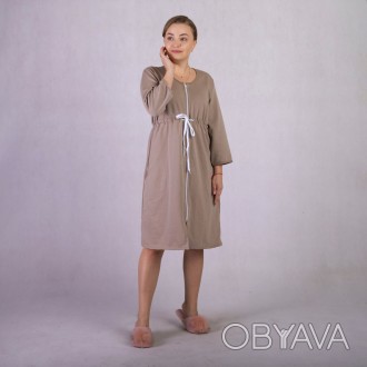 Женский теплый халат на молнии короткий начос мокко, домашний халат р.46-54
Крас. . фото 1