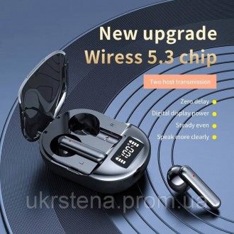 Бездротові Bluetooth-навушники TWS K40 black, що шупопідплюють із сенсорним керу. . фото 2