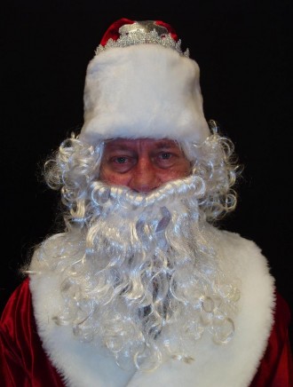  Борода 27 см 25 г + парик 100 г белые Св. Николая/Санта Клауса/Деда Мороза/стар. . фото 4