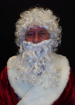  Борода 27 см 25 г + парик 100 г белые Св. Николая/Санта Клауса/Деда Мороза/стар. . фото 2