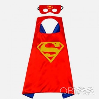  Маскарадный плащ с маской Супермен (красный) MK1-1556 Размеры: длина плаща от п. . фото 1