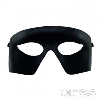  Венеціанська маска Містер Х (чорна) KMV-6476 Розміри: 16х7см Колір чорний Матер. . фото 1